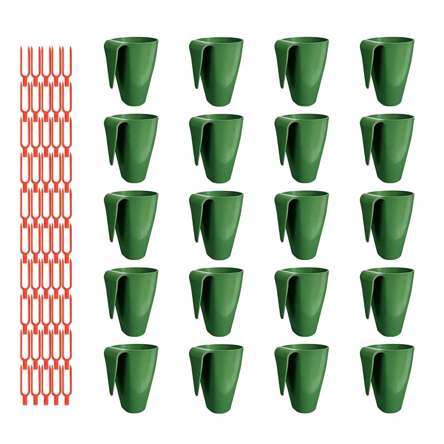 Nursery Pots for Plants, Strawberry Propagation Planter 20 Pieces Yard Seedling Cups Runner Forks for Indoor Outdoor Garden Balcony Greenhouse Backyard Windowsill