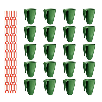 Nursery Pots for Plants, Strawberry Propagation Planter 20 Pieces Yard Seedling Cups Runner Forks for Indoor Outdoor Garden Balcony Greenhouse Backyard Windowsill