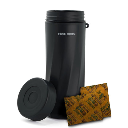 FRSH URBS Air Tight Storage Container, 500ML, Black, with Humidity Packs