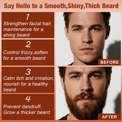 Beard Oil,2 Packs 4 FLOZ(120ml) Natural Beard Oil for Men Growth,Sandalwood and Unscented Beard Growth Oil Soften,Strengthen,Moisturize Beard Care,Stocking Stuffers for Men Gifts for Him Dad Boyfriend