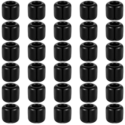 Suclain 20 Pcs 0.7 Inch Chime Candle Holder Small Candle Holders Ceramic Holder for Rituals, Spells, Vigil, Altar, Witchcraft, Wiccan Supplies (Balck)
