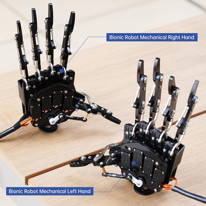 Robot Hand Five Fingers Solely Movement Bionic Robot Mechanical Arm DIY, Left Hand