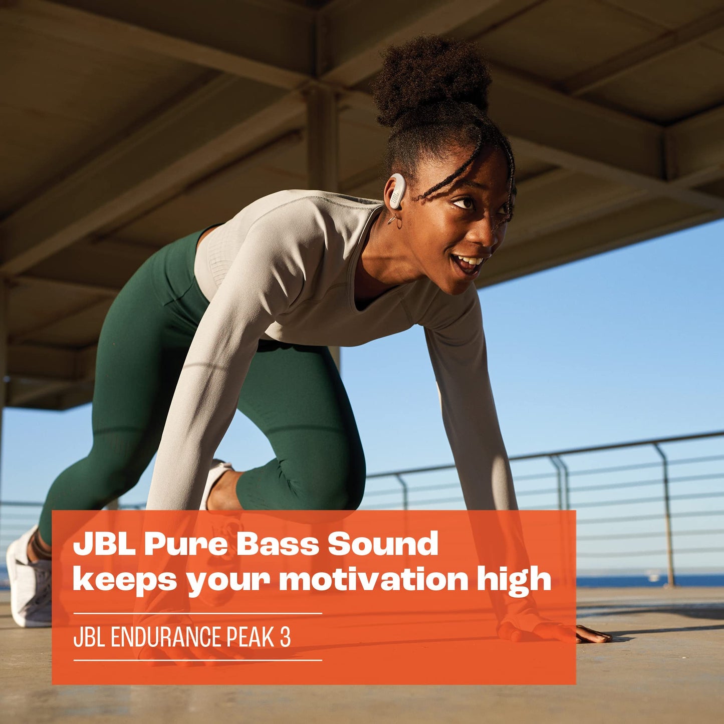 JBL Endurance Peak 3 - Dust and Water Proof (IP68) True Wireless Active Earbuds, JBL Pure Bass Sound, Up to 50 Total Hours of Playback with Speed Charge, Ambient Aware & Talk Thru (Black)