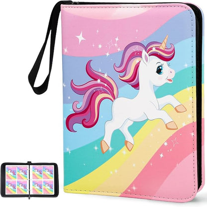 Collectible Trading Card Albums, 400 Card Holders with 50 Removable Sleeves, Portable 4 Pockets Collectible Trading Card Binder, PU Card Collection Binder for MTG, TCG, Sport Card, Game Cards