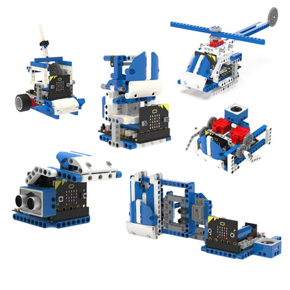 Yahboom Micro:bit Building Block Robot Kit 16 in 1 STEM Projects Advanced with Sensor Module DIY Toys for Kids 10+ Gifts for Christmas (Advanced Kit)