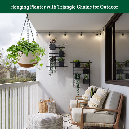Koalaime Hanging Planters for Indoor Plants, 2 Pack 10 Inch Self Watering Pots with Macrame Plant Hanger, Hanging Baskets Holder for Outdoor Garden Home Ceiling Window Decor