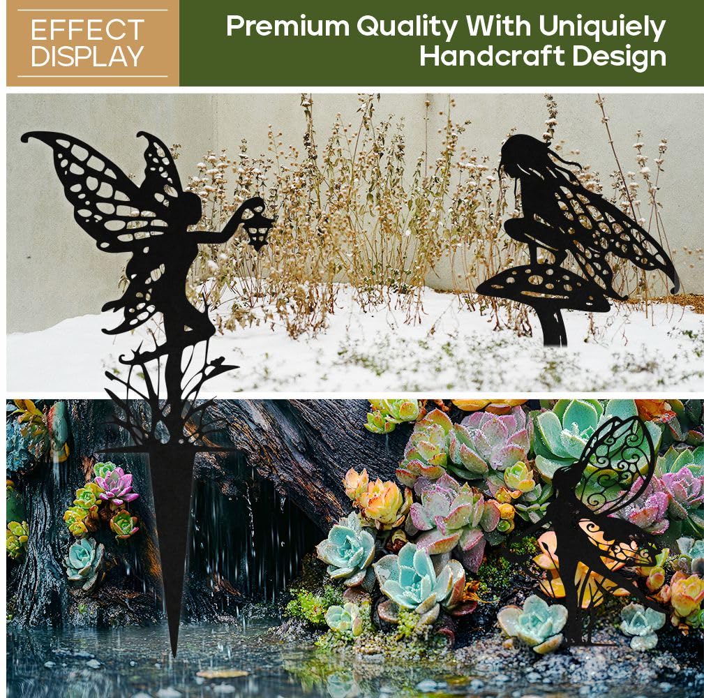 Decorative Garden Stakes, Fairy Garden Statues for Home and Garden (9)