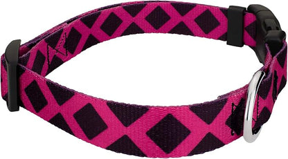 Country Brook Petz - Deluxe Fabulous Lattice Collar and Leash Limited Edition - Plaid and Argyle Collection Featuring Charming Designs (5/8 Inch, Small)