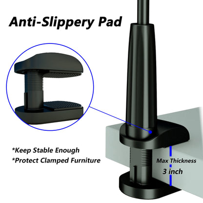 MAGIPEA Phone Holder for Bed, Gooseneck Phone Holder for Desk, Cell Phone Mount with Flexible Long Arm, Compatible with iPhone 17/16 Pro Max, 15, 14, and Other 3.5–7" Devices