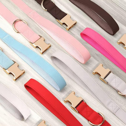 PET ARTIST Soft PU Leather Dog Collar and Leash Set, Bright & Stylish 5FT PU Leather Leash and Collar Set, Durable Pet Collars with Quick Release Metal Buckle for Small Dogs,Brown,S(9"-14")