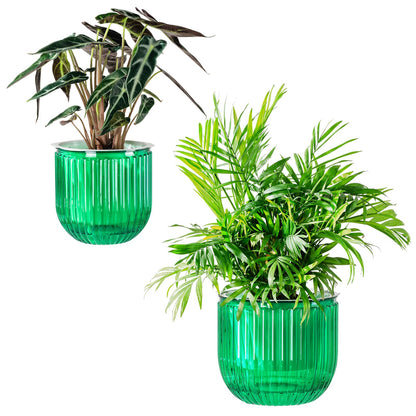 Melphoe Self Watering Pots for Indoor Plants, 6.5/5.3 Inch 2 Pack and 2Pack 7 inch Flower Pots