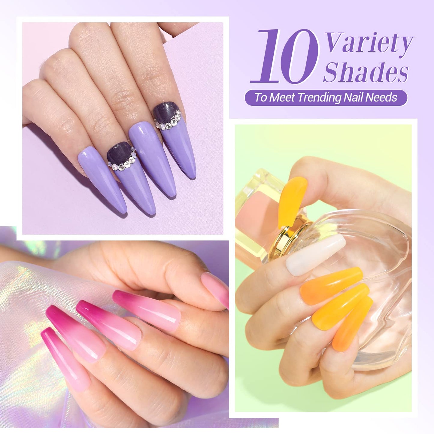 AZUREBEAUTY Dip Powder Nail Kit Starter, All Season Skin Tone Nude Brown 4 Colors Acrylic Dip Powder Liquid Set with Base/Top Coat Activator for French Nail Art Manicure DIY Salon Gifts