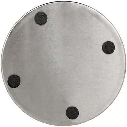 MyGift 5.2 and 6 Inch Round Handmade Shiny Silver Tone Metal Plant Pot Covers, Decorative Indoor Tabletop Houseplant Planter Containers, 2 Piece Set - Handcrafted in India