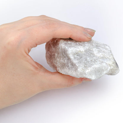 Eisco - Raw Coarse Marble Metamorphic Rock Specimen 3" Hand Sample Labeled for Geology Classroom Identification and Acid Reaction Demonstration