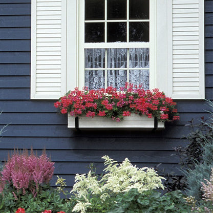 Pusonor Adjustable Window Box Bracket 4 Pack, Heavy Duty Planter Box Bracket Flower Box Holder Wall Mount Suitable for Planter Boxes 6 inches to 12 inches Deep