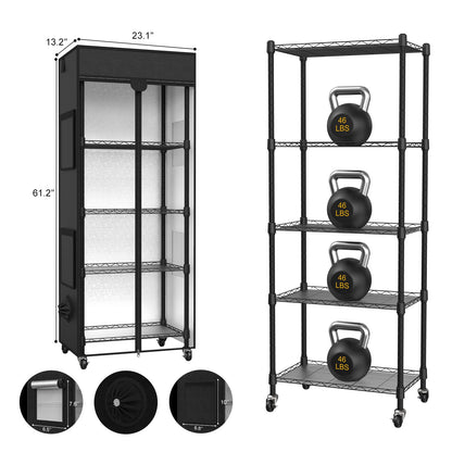 sagrynfp Small Greenhouse for Indoors, 5 Tier 23.1" L×13.2" W×61.2" H mini Greenhouse Outdoor, Indoor Adjustable Shelves
