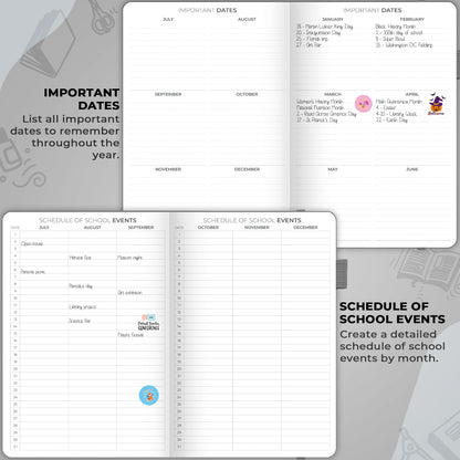 Clever Fox Teacher Planner – School Year Planner with Calendars & Lesson Plans – Teacher Plan Book for Classroom & Homeschool Organization - Undated, A5 Size, Hardcover (Gray)