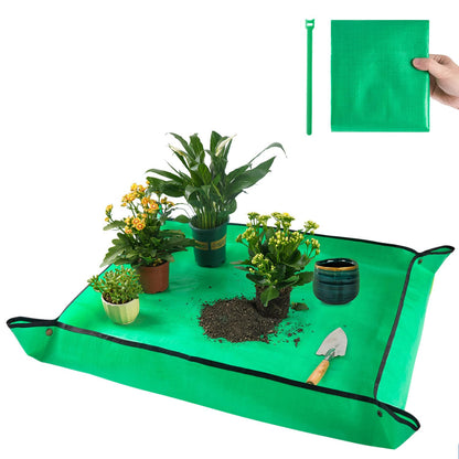 39.5" X 31.5" Large Repotting Mat for Indoor Plants Transplanting and Dirt Control Portable Potting Tray Plant Gifts for Plant Lovers Gardening Gifts for Women & Men