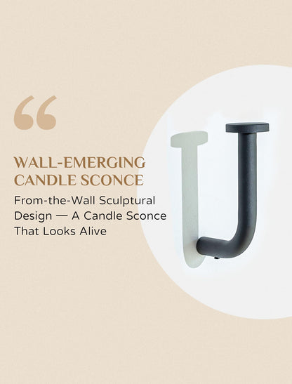 Walasis Black Modern Taper Candle Sconces : Set of 3 Iron Minimalist Wall Decor for Living Room - Metal Taper Wall Candle Holder for Home Narrow Corner Hallway