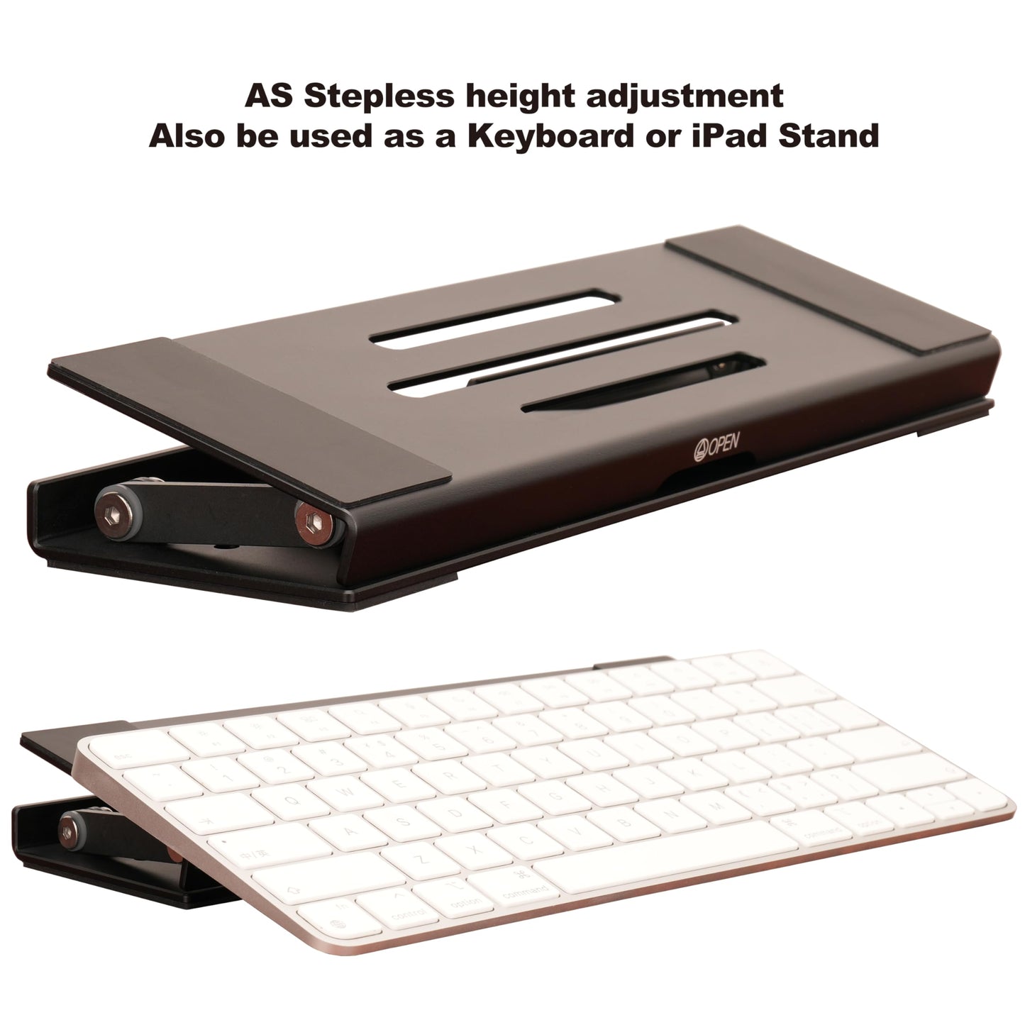 Psitek Aluminum Fold & Laptop Riser Stand 3-in-1 Adjustable, Foldable Cooling Stand with Integrated Storage Box, Ruler and Ultra-Slim Portable Design for MacBook, Tablet, Ipad, Keyboard and All Laptop
