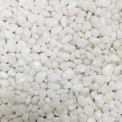 10 lb Natural Polished Decorative White Pebbles - Small Stones 3/8" Gravel Size,River Rocks Pebbles for Plants, Home DIY Decor,Aquarium Gravel,Vase Fillers,Fairy Garden,Landscaping Outdoor Stones