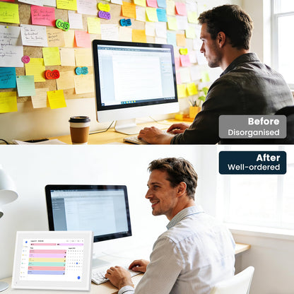 Digital Calendar 10.1", Smart Calendar Planner & Chore Charts, 1080P Full HD Interactive Touchscreen for Family Planner Display, Smart Family Calendar, Desk Mount, Gifts for Women Men