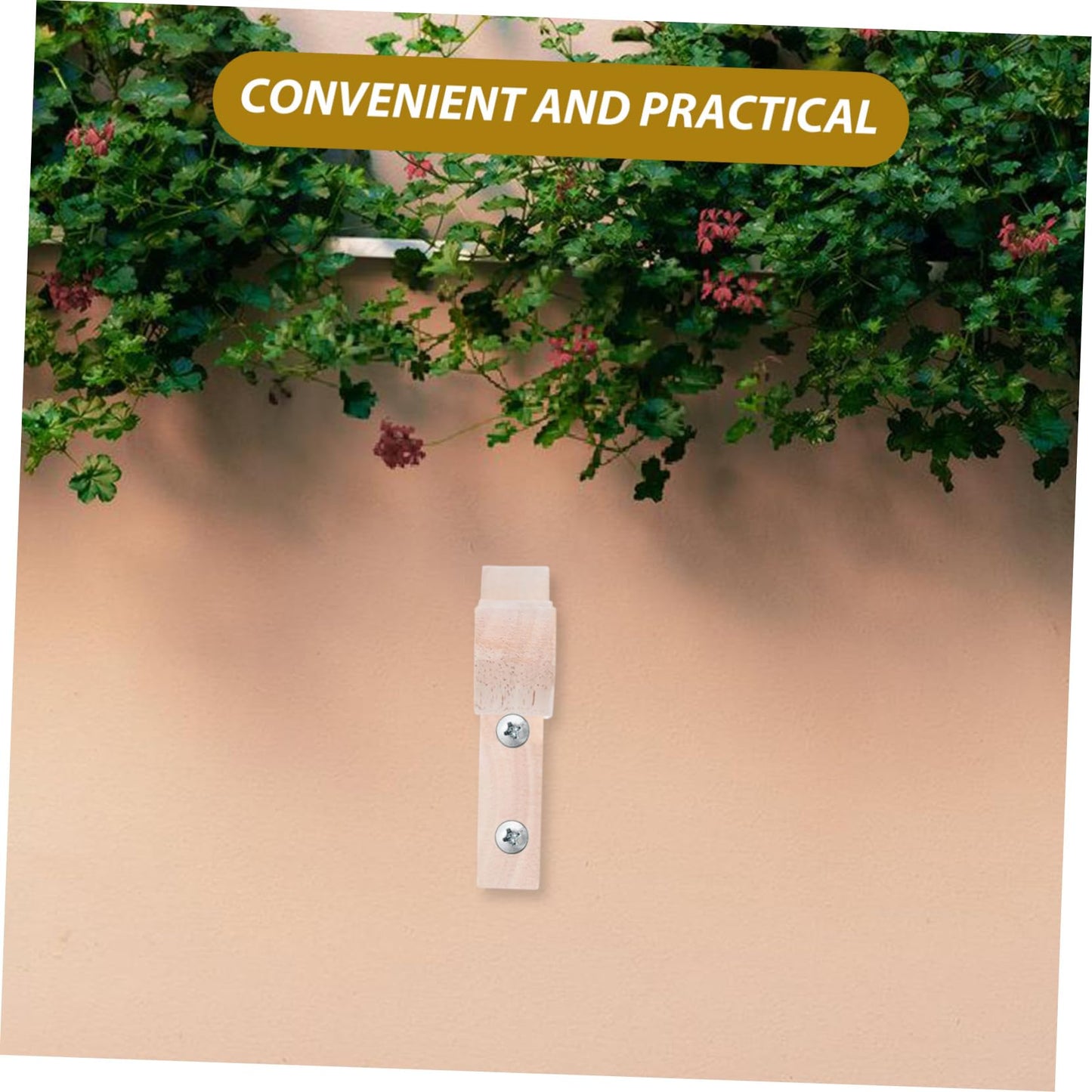 BESPORTBLE 2pcs Wooden Wall Hooks: Flower Pot Hangers Lantern Wind Chime Brackets Decorative Hooks for Garden Balcony