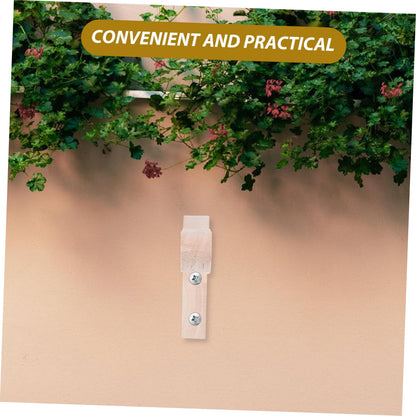 BESPORTBLE 2pcs Wooden Wall Hooks: Flower Pot Hangers Lantern Wind Chime Brackets Decorative Hooks for Garden Balcony