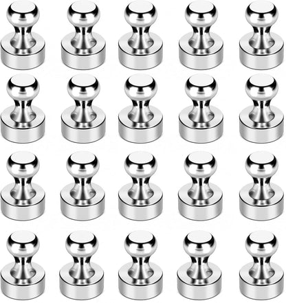 LOVIMAG Fridge Magnets 20Pcs Refrigerator Whiteboard Small Strong Magnet Classroom Kitchen Accessories Decorative Locker Set Decor Must Haves Office Calendar Refrigerador Magnetic Cute Crafts Silver