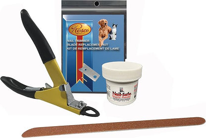 Resco Original Deluxe Dog Nail Clippers - Professional USA-Made Guillotine Trimmer - Heavy Duty Steel - Large Kit