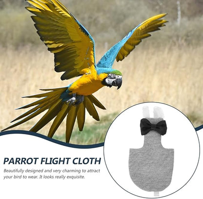 balacoo Washable Bird Diapers 4Pcs Reusable Lightweight Flight Suit Liners Breathable Skin-Friendly Bird Costume for Parrots Macaw Cockatoo Parakeet