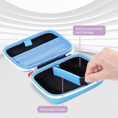 ProCase Hard Playing Card Game Carrying Case, Travel Storage Box Holds 300+ Trading Cards, Bag Holder for Classic Board Game UNO, Five Crowns，SKYJO, PlayMonster and More (Case Only) -Blue