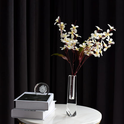 kitCom Series Crystal Vase, Flower Vase, Suitable for Home Decor, Wedding or Gift - 8.3 Inch Luxury Crystal Flower Vase