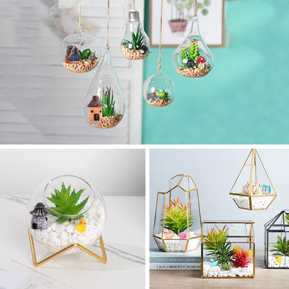 CHAKANLX 200 Pieces Fairy Garden Accessories, Mini Resin Ducks, Fairy Garden Kit, Miniature Figurines, Micro Landscape Ornaments Kit