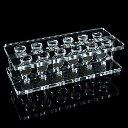 VISOSCI Compact Magnetic Separation Racks for Preliminary Magnetic Beads Purification, for for 1.5ml/2ml centrifuge Tubes, 12-Wells