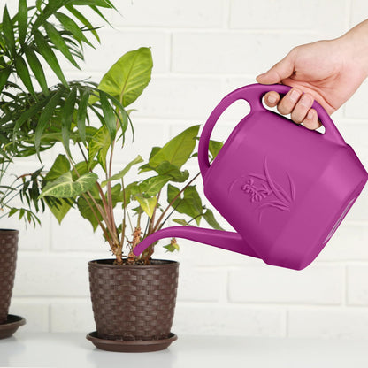 TTAOE GN Watering Can - for Home Plant Garden - 1/2 Gallon - Rose Red