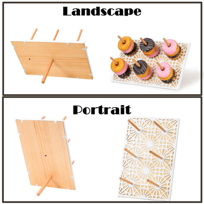 WOPARTY Donut Wall Stand,Doughnut Display Stand,Bagel Holder for Party, Dessert Table,Birthday, Wedding, Baby Shower, Bridal Showers,Party Supplies（Rectangular）