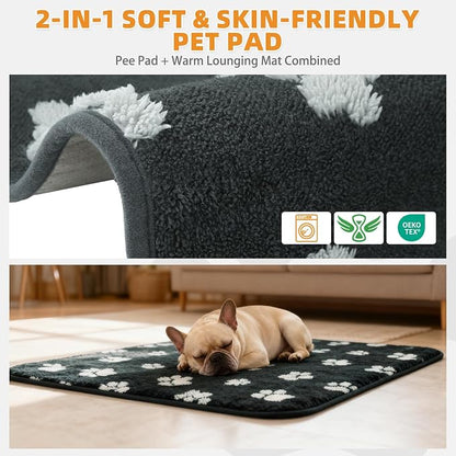 KOOLTAIL Washable & Waterproof Dog Whelping Pad for Large Dogs, 72x72in Super Absorbent & Soft Warm Plush Puppy Pads Potty Training, Quick Dry Reusable Pet Mats for Whelping Box Supplies,Playpen,Crate