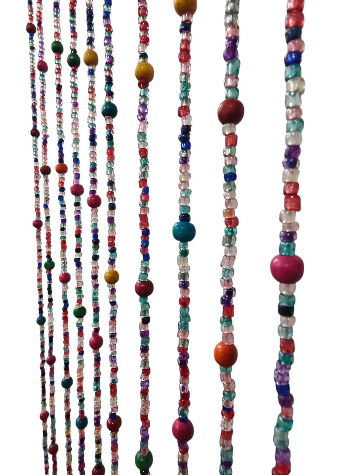 Mango Gifts Bohemian Hippy Beaded Curtain for Doorways Multicolour Glass Beads Strings for Window, Hallway Entrance,Wall Closet and Bedroom Decor 76" inch Length (25)