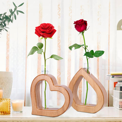 Chonsun Plant Propagation Stations 2 PCS Wall Hanging Planters for Indoor Plants Glass Tubes Home Decorations Gifts Terrarium Plants Live