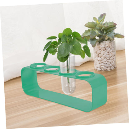 Garneck 4pcs Glass Plant Test Tube Vase Small Vases for Hydroponic Flowers Terrarium Desk Decor