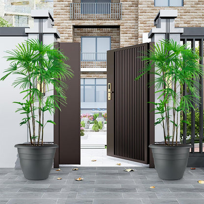 RooTrimmer 3 Pack Large 16 Inch Plastic Plant Pots for Outdoor Plants,Durable & Lightweight Flower Pots with Drainage Holes,Weather-Resistant Large Planters for Patio Garden(Gray)