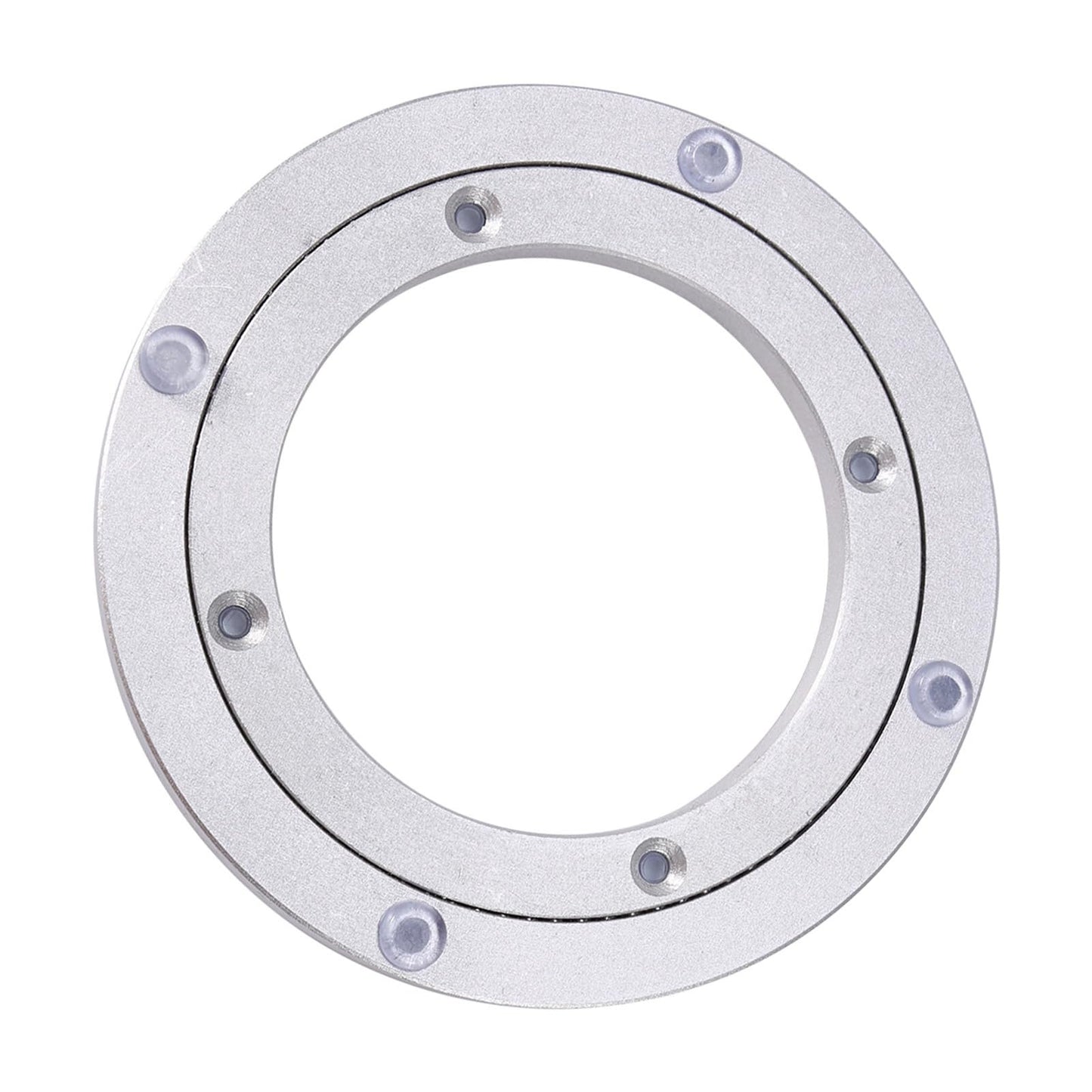 Heavy Duty Aluminium Alloy Rotating Bearing Plate, Round Table Turntable for Dining Cake Display TV Stand, Smooth Swivel Base with Pre Drilled Holes for Easy Mounting (8 inches*H8.5MM)