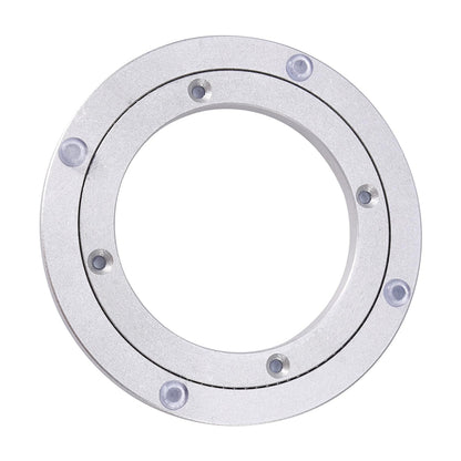 Heavy Duty Aluminium Alloy Rotating Bearing Plate, Round Table Turntable for Dining Cake Display TV Stand, Smooth Swivel Base with Pre Drilled Holes for Easy Mounting (8 inches*H8.5MM)