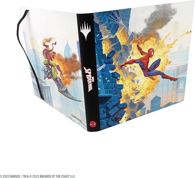 Gamegenic Magic: The Gathering Marvel’s Spider-Man 24-POCKET ALBUM - Official Card Binder Featuring Spider-Man & Green Goblin, Holds 480 Sleeved Cards, Side-Loading Pages & Elastic Strap