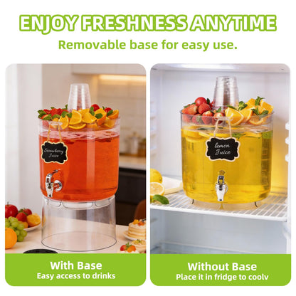 MiraFure 2 Gallon Drink Dispensers for Parties 2 PACK with Stand
