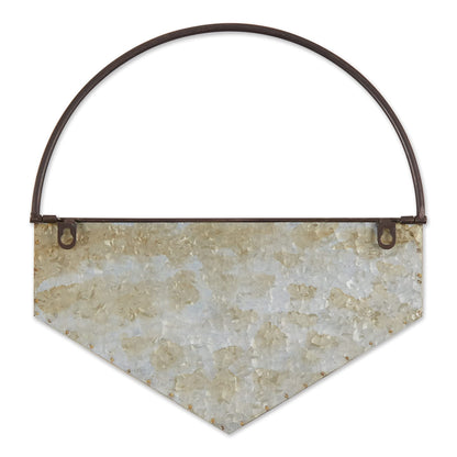 DII Galvanized Planter Collection Wall Hanging, Diamond, 14.5x4x14.5, Iron