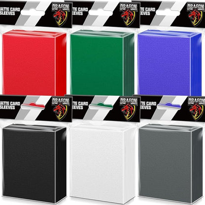 600PCS Card Sleeves for Collectable Gaming Cards, Matte Card Protectors Sleeves for Baseball Cards, Game Cards and Trading Cards (6 Colors)