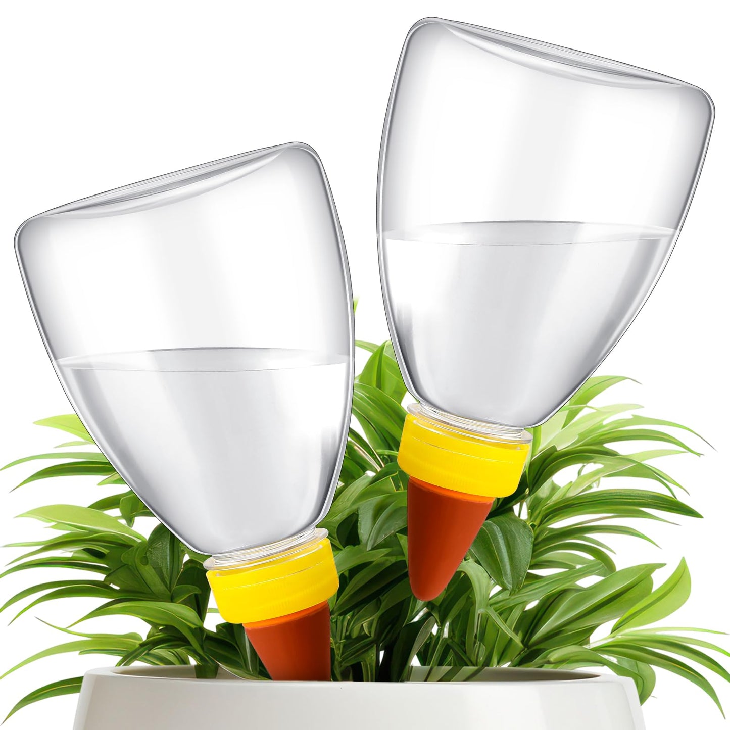 Threlaco 2 Pcs 17 oz Self Watering Planter Insert Plastic Self Watering Globes Automatic Plant Waterer for Indoor Outdoor Drip Irrigation Plant Watering Device with Slow Release Control