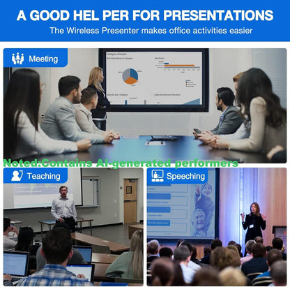 Presentation Clicker Wireless Presenter Remote USB Control Powerpoint PPT Clicker, Clicker RF 2.4GHz Presenter Remote Google Slide Advancer Powerpoint Clicker for Computer/Laptop/Mac/Keynote